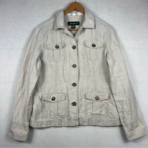 Eddie Bauer 100% Linen Jacket LARGE